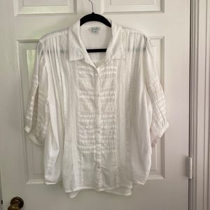Sundance pin tuck blouse